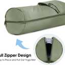 sportsnew Yoga Mat Bag, Full Zip Cargo Yoga Mat Carrier Bag with Drawstring Water Bottle Pocket and Bottom Wet Pocket, Exercise Yoga Mat Carrier Holder Multi-Functional Storage Bag Patent Pending (Army Green)