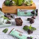 Quest Nutrition Mint Chocolate Chunk Protein Bars, 20g Protein, 1g Sugar, 4g Net Carb, Gluten Free, Keto Friendly, 12 Count (EXP 12/19/25)