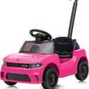 Licensed Dodge Ride on Push Car for Toddlers 1-3 Years with Handle & Music, Small