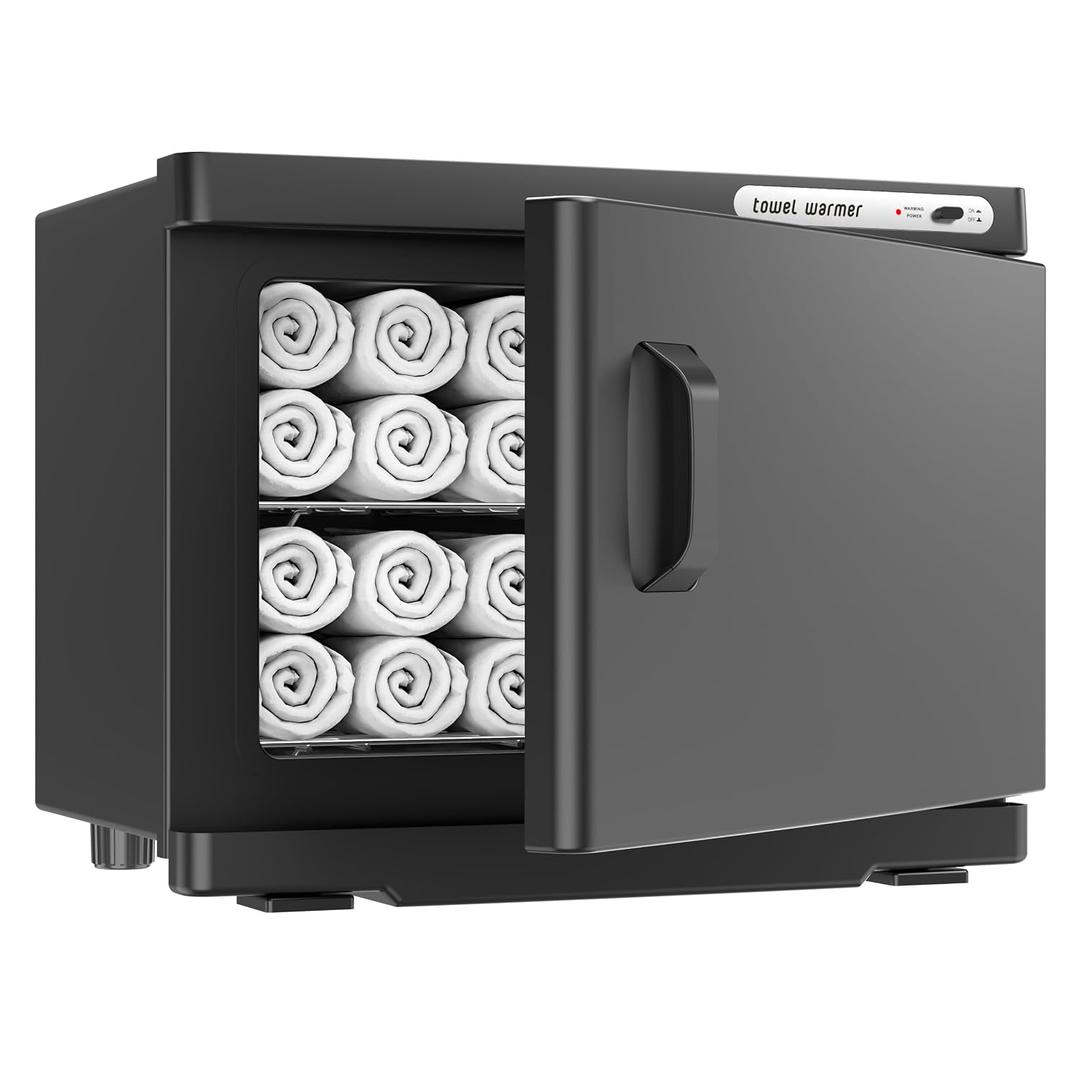 23L Black Large Commercial Towel Warmer for Esthetician Spa Salon