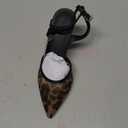 Athlefit Women's Closed Pointed Toe 3 Inch High Heels Ankle Strap Stiletto Heel Wedding Party Dress Pumps Shoes (8, Leopard)