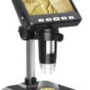 Microscope, LCD Digital Coin Microscope 1000x, 1080P Coin Magnifier,Microscope for Adult with 8 Adjustable LED Lights, PC View, Compatible with MacOS Windows (4.3 Inch)