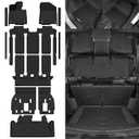 Naibeve Floor Mats for 2021-2026 Toyota Sienna 7 Seats 2nd Row Bucket Seats - All Weather for Toyota Sienna Floor Mats & Trunk Mat & Backrest Mats & Door Sill Guards Waterproof Interior Accessories