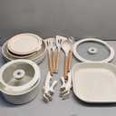 19 Pcs Pots and Pans Set Non Stick Ceramic Cookware Set with Removable Handles, Non Toxic Induction Kitchen Cookware Sets RV Cookware,Dishwasher/Oven Safe PFAS/PTFE/PFOA Free Cream White