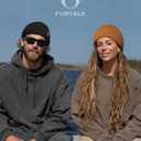 FURTALK Fisherman Beanie for Men Women Sytlish Short Cuff Knittet Watch Cap Winter Hats (One Size, Black)