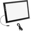 HSK A4 LED Artist tracing Light Box Copy Table, Adjustable High Brightness Light Pad for Tatto Drawing, Sketching, Animation, Diamond Painting Accessories (01 - A4 USB)