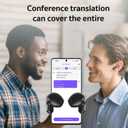 NE20 AI Translation Earbuds Real Time Wireless Bluetooth 6.0 AI Headphones LCD Touch Screen Support 148 Languages Translation Real Time Translator Earbuds Support Playing Music Phone Calls