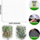 2 PCS Large Fruits Tree Netting Cover for Garden 10 x 10 ft Garden Insect Bird Barrier Plant Netting for Tomato Blueberry Bush Netting Covers Deer Cicada Netting Cover Bag with Drawstring