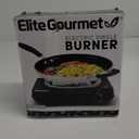 Elite Gourmet ESB100B Countertop Single Coiled Burner Electric Hot Plate, Temperature Control, Indicator Light, Easy to Clean, Black