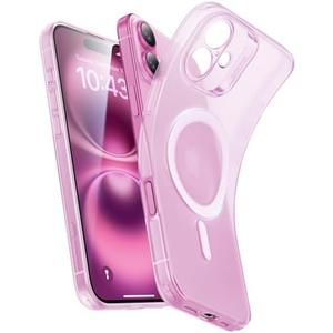 ESR for iPhone 16 Case, Compatible with MagSafe, Camera Protection, Shockproof Thin Cover, Resists Yellowing and Scratches, Magnetic Phone Case for iPhone 16, Zero Series, Frosted Pink 2 Pack