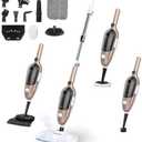 Steam Mop - All-in-one Powerful Handheld Steam Cleaner Detachable Floor Steamer with 11 Accessories, MultiPurpose Steamer for Hardwood Floors, Clothes,Windows,Tiles,Carpet, Whole Home Use, Rose Gold