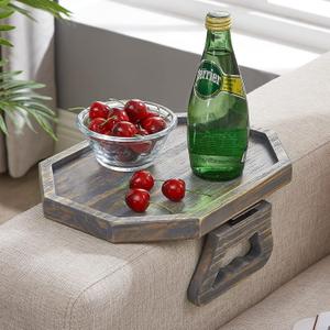 Armchair Clip Tray, Sofa Tray Table, Clip Couch Table, Folding Organizer for Remote, Phone, Drinkings and Snacks