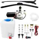 Electric UTV Windshield Wiper Kit, 12V Electric Motor, Universal Power Wiper Kit (90 Wipe Sweep) with Washer Pump Kit for Polaris Ranger RZR 800/900/1000, Can Am Commander, Honda Pioneer, Kawasaki