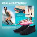SEEKWAY Water Shoes Quick-Dry Aqua Socks Barefoot Slip-on for Beach Pool Swim River Yoga Lake Surf Women Men Black SK001 (5-6 Women/3.5-4 Men, 1a-splice Black)