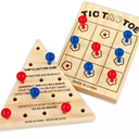 TIC-TAC-TOE & Tricky Triangle 2 Piece Wooden Game