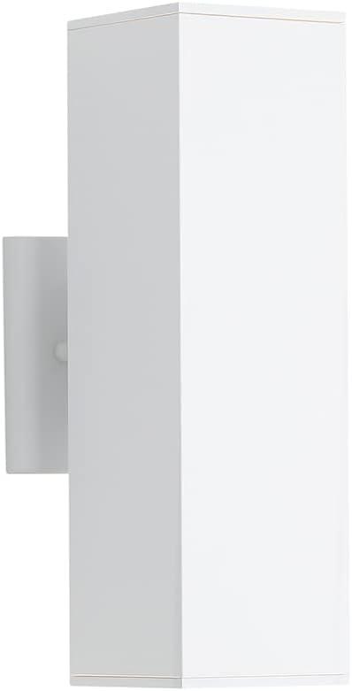 Cerdeco Aluminum Modern Outdoor Wall Light, Exterior Outdoor Wall Sconce Up Down Light Fixtures Matte White [UL Listed] (37858TZ-White)
