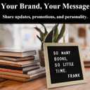 C CRYSTAL LEMON Black Felt Letter Board 10x10in  Includes 336 Letters, Symbols & Emojis  Changeable Word for Home, Office, Baby Showers & Events