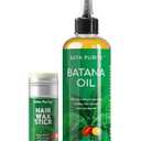 Batana Oil for Hair Growth and Styling Wax Stick, 2-in-1 Repair & Shape Batana Oil, Deep Nourishment for Dry, Frizzy Hair, Natural Shine & Hold, Men & Women (4.06fl oz + 2.7oz)
