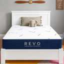 REVO 8 Inch Gel Memory Foam Mattress, Twin, Medium Transition comfort layer, breathable cooling cover, CertiPUR-US certified foam, fiberglass-free