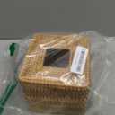 Rattan Tissue Box Cover Natural Woven Facial Napkin Holder Square with Lid 5.7 x 5.7 x 5.5 Inch (Natural)