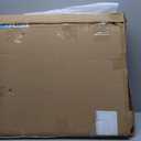 LZRS 2-Panel Wooden Free Standing Foldable Dog Gate Indoor  Solid Hardwood 24" High, Step-Over Safety Pet Gate for Doorways, Stairs & Small Spaces - Indoor Use, White