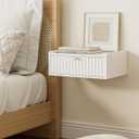 Floating Nightstand,Wall Mounted Night Stand with Drawer,Small Floating Shelves,Floating Wood Bedside Table for Bedroom、Living Room、Bathroom