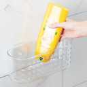 iDesign Hanging Suction Shower Caddy Basket for Bathroom Storage, Set of 2, Clear, Made in USA