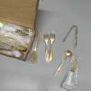 38 Pieces Gold Cheese Knife Set Marble Handle Butter Spatula Knives Cheese Spreader Cutter Cheese Shaver and Fork with Mini Serving Tongs Spoons and Fruit Forks for Charcuterie Board Accessories