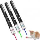 3 Pcs Laser Pointer for Cats Dogs Cats Laser Pointer Pet Interactive Toys Laser Presentation Remotes Red Green Purple Light (3 PCS Pack Color Mixed, Without Battery)