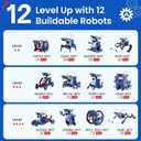 Sillbird Solar Robot Building Kit STEM Gift for Boys Aged 8-12, 12-in-1 DIY Science Educational Robotic Toys for Kids Teens Birthday, Powered by the Sun with 190 Pieces