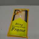 Bling License Plate Frame for Women,2 Pack Premium Stainless Steel Rhinestone License Plate Holder,Handmade Glitter Crystal Diamond Girl Lincense Plate Tag Cover,Bedazzled Sparkly, Black