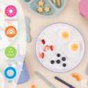 Elk and Friends Kids 7.8 Porcelain Divided Plates with Silicone Sleeves + Lids | Suitable for Babies/Kids/Toddlers | Microwave & Dishwasher Safe | Non Slip | Snack Dishes