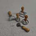 Ravioli Stamp Set (Set of 5), Ravioli Maker Cutter with Wooden Handlefor Ravioli, Pasta, Dumplings Lasagna, Pierogi, Leading Dough Cutter and Press Stamps