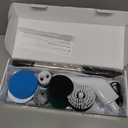 Leebein Electric Spin Scrubber, Cordless Cleaning Brush with 8 Replaceable Brush Heads, Tub and Floor Tile 360 Power Scrubber Dual Speed with Adjustable & Detachable Handle for Bathroom Kitchen Car (White)