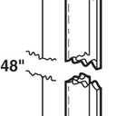Prime-Line MP9129 Corner Shield Perforated, 3/4 In. x 48 in, Vinyl Construction, Clear, Fasteners Included (5 Pack)