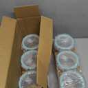 8 PCS Glass Meal Prep Containers with Lids, Airtight 3 Cup Glass Storage Containers Set, Round Deep Soup Containers with Lids for Leftover, Microwave, Dishwasher, and Freezer Safe (6Pc)