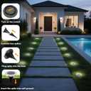 INCX 4.6 inch Solar Lights Outdoor Waterproof,12 Pack Solar Lights for Outside, Solar Garden Lights Landscape Lighting for Patio Pathway Lawn Yard Deck Driveway Walkway, Cold White