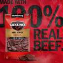Jack Link's Beef Jerky Half Pounder - Original - Made with 100% Real Beef - Ready to Eat Real Meat Protein Snacks - 10g Protein per Serving - 8 oz Large Jerky Bag