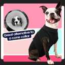 FUAMEY Dog Recovery Suit Male,Dogs Surgery Neuter Suits Puppy Spay Shirts for Female Protect Dog's Skin Anti Licking Abdominal Wounds Doggie Onesie Pet Bodysuit Alternative to Cone Black XL