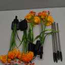 Solar Garden Lights, 4 Pack Solar Swaying Bee Lights with Flowers, Waterproof Firefly Light Outdoor for Garden Patio Yard Pathway Fall Decoration Gifts for Women Mother's Day (Orange)