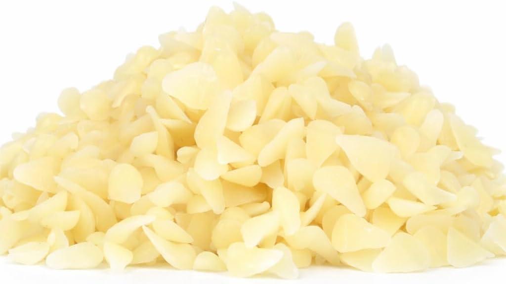 BeyTyKy White Beeswax Pellets 100% Pure and Natural Triple Filtered Beeswax for Candle Making, Skin, Face, Body, Hair Care DIY Creams, Lotions, Lip Balm and Soap Making Supplies, 1Lb