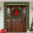 Real Touch Cedar Garland, Christmas Artificial Realistic Faux Cypress Pine Garlands, Christmas Greenery Garland Decorations for Mantle, Table, Stairs, Doorframe, Fireplace, Winter Garlands(9FT)