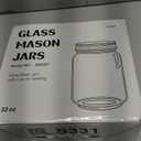 Glass Mason Jars, 2 Pack 32oz Clear Glass Regular Mouth Canning Jars with Lids for Sealing, Ideal for Food Storage, Snacks, Candies, Jam, Honey, Wedding Favors, Shower Favors, DIY Projects