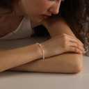 Bracelets for Women 14K Gold Silver Plated Ring Bracelet Hand Chain Dainty Evil Eye Heart Clover Daisy Cubic Zirconia Stackable Link Chain Hypoallergenic Body Jewelry Cute Trendy Gifts