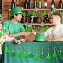 48 PCS St Patricks Day Decorations, Shamrocks Shaped Ornaments for Tree, 3 Styles Good Luck Clover Hanging Baubles, Shamrocks Decorations for St Patricks Day Accessories Home Decor Supplies