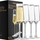 PARACITY Champagne Flutes, Champagne Glasses Set of 4, Elegant 8.5oz glass champagne flutes, Gift for Birthday, Wedding, Christmas, Valentine's Day