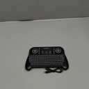 Mini Keyboard with Touchpad-2.4GHz & Bluetooth Dual-Mode,7-Color Backlight, Multimedia Hotkeys, Rechargeable, for Android TV Box, Smart TV, Projector, PS3, PC, Tablet, Windows/iOS/Android