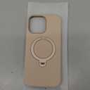 TORRAS Magnetic for iPhone 16 Pro Max Case Silicone with Stand, Fit for MagSafe, 360 Ring Stand with Camera Control, Ostand Q3 Silicone Rubber Soft Case for iPhone 16 Pro Max 6.9'', Dune Beige