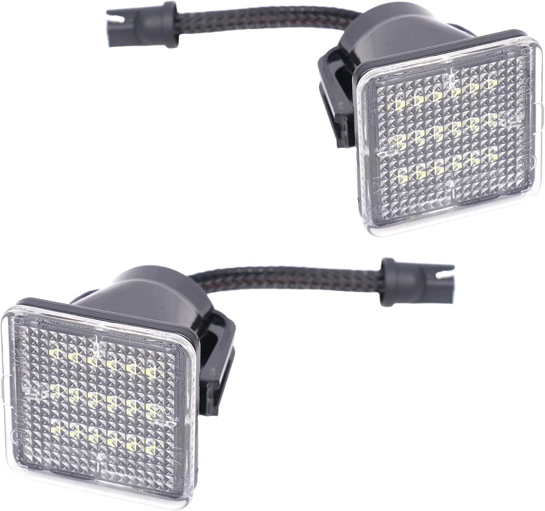 LED License Plate Lights Assembly Pair with Cover for 2016-2023 Toyota Tacoma/2014-2021 Toyota Tundra Pickup Truck 6000K White Tag Lights Lamps Replacement for TO2870101 812700C040