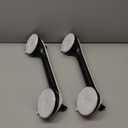 TAILI Shower Grab Bar 2 Pack Suction Grab Bars for Bathtubs and Showers, Heavy Duty Shower Handle Removable Shower Handrails for Seniors and Elderly, Bathroom Safety Grip No Drilling Waterproof, Black (16.8")